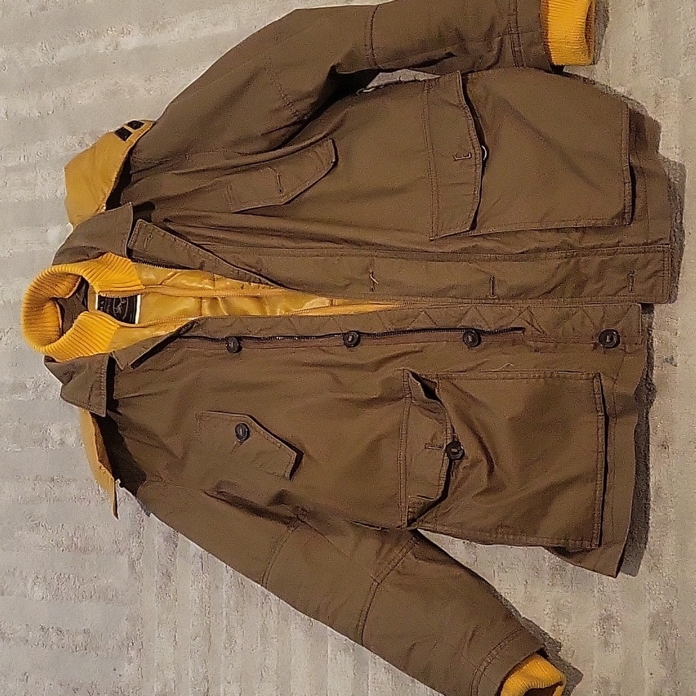 Zara Man Denim Tan Jacket.
